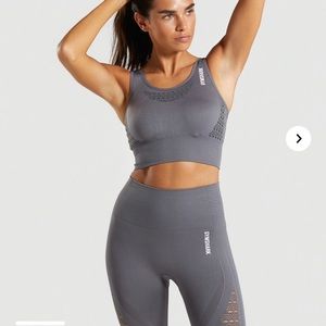 Gymshark Energy+ Seamless Set- Grey/Purple M
